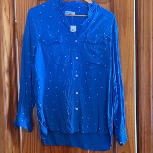 Gap Royal Blue Blouse with white stars
